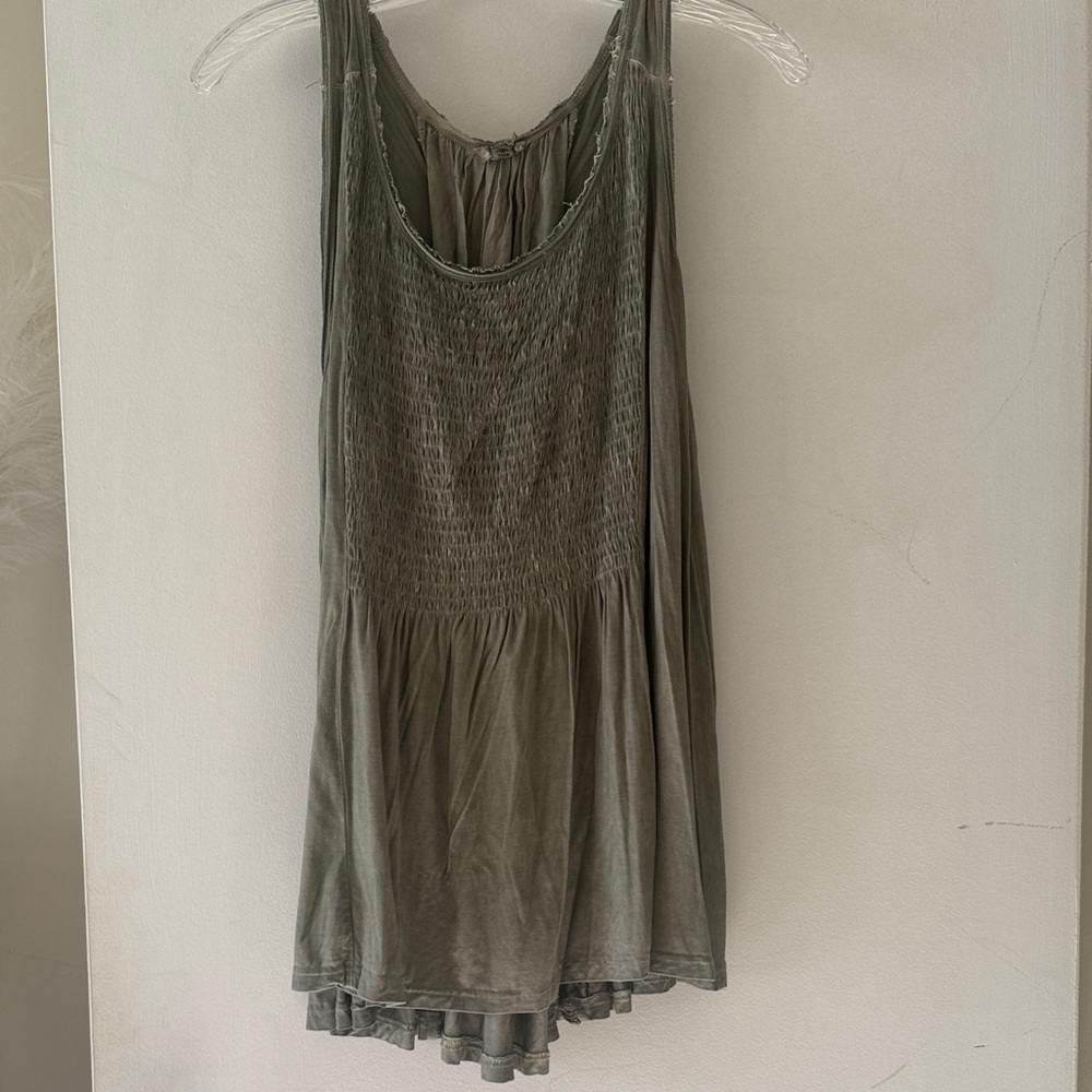 POL Green Sleeveless Tank Top